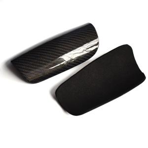 Carbon fiber soccer shin guard with box packed 